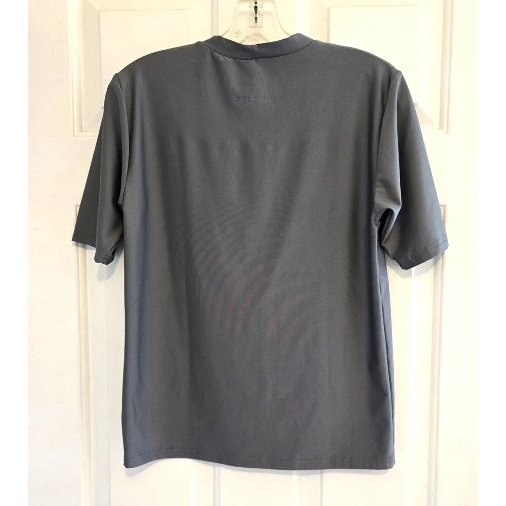 O'Neill Rash Guard Sun Surf Shirt Youth 16 Gray UPF 50+ Slim Fit Coastal Beach